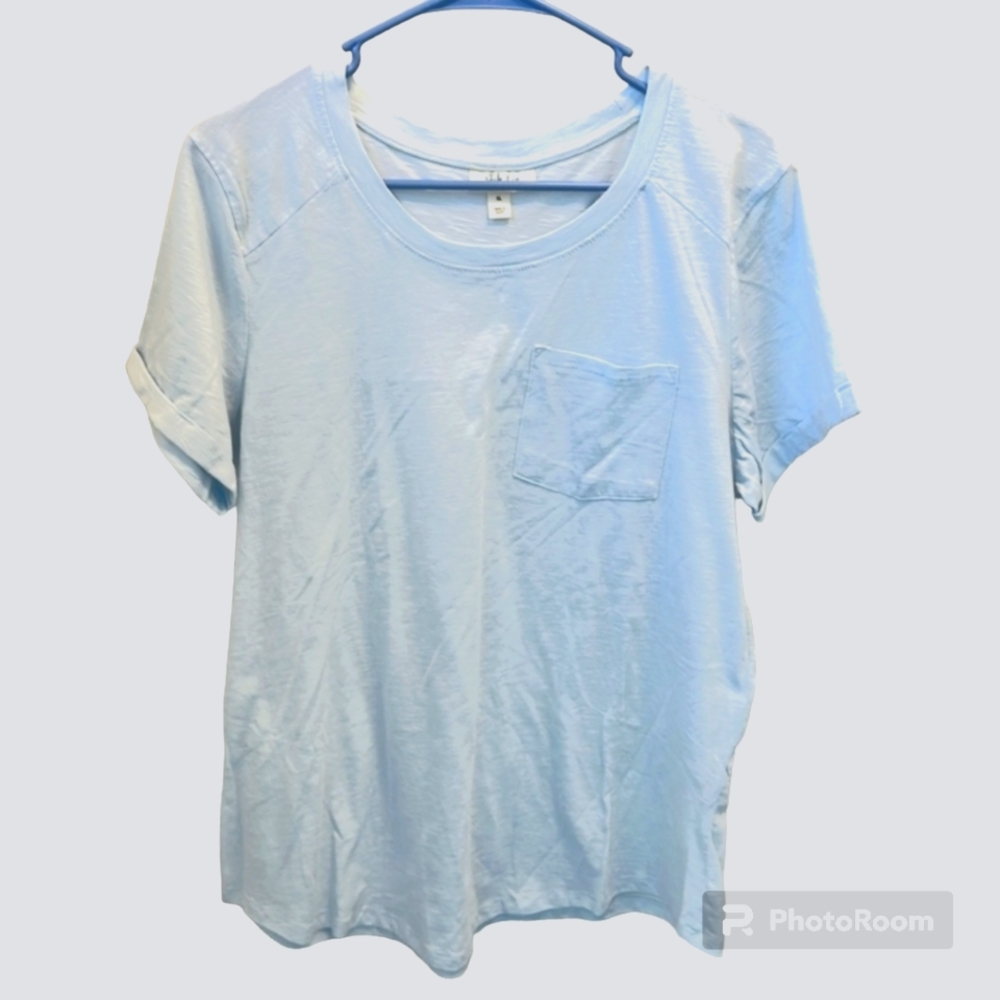 Style & Co Light Blue Short Sleeve Shirt